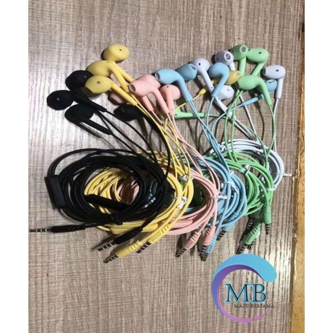 BM025 HEADSET HANDSFREE earphone U19 MACARON MATE COLOR HIFI EXTRA BASS MB1916