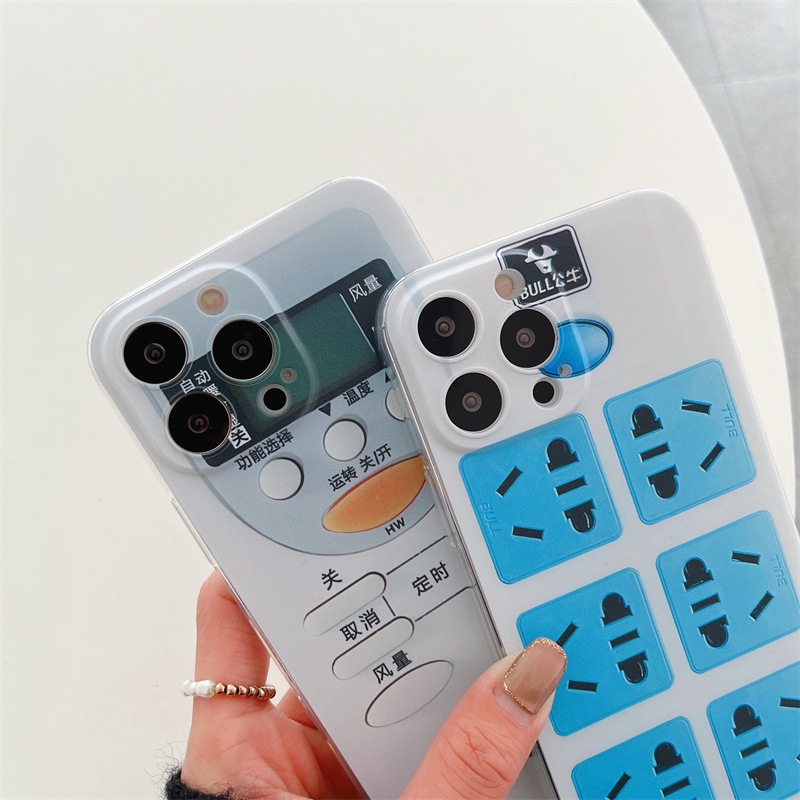 Soft Case Pelindung Penuh Remote Control Socket Untuk Iphone 6 6s 7 8 PLUS X XR XS 11 12 13 MINI PRO MAX SE 2020