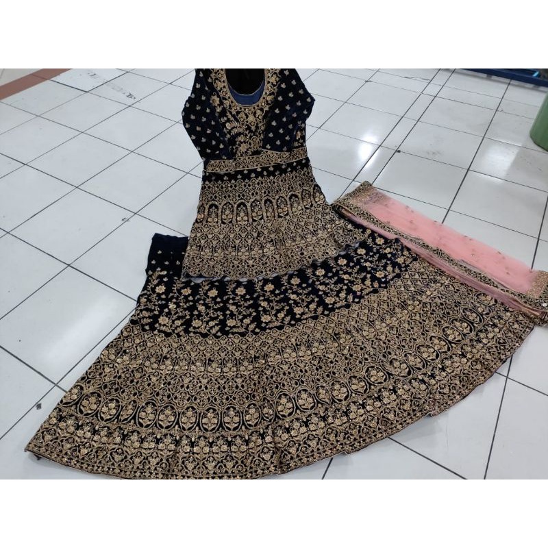 Baju India Pengantin India Pakistan Timur Tengah Bludru Mewah