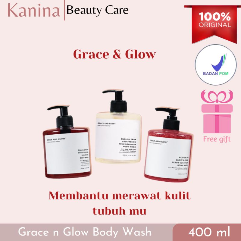 Grace and Glow Body Wash Miss Moisture Black Opium |Grace dan Glow English Pears Peony Blush