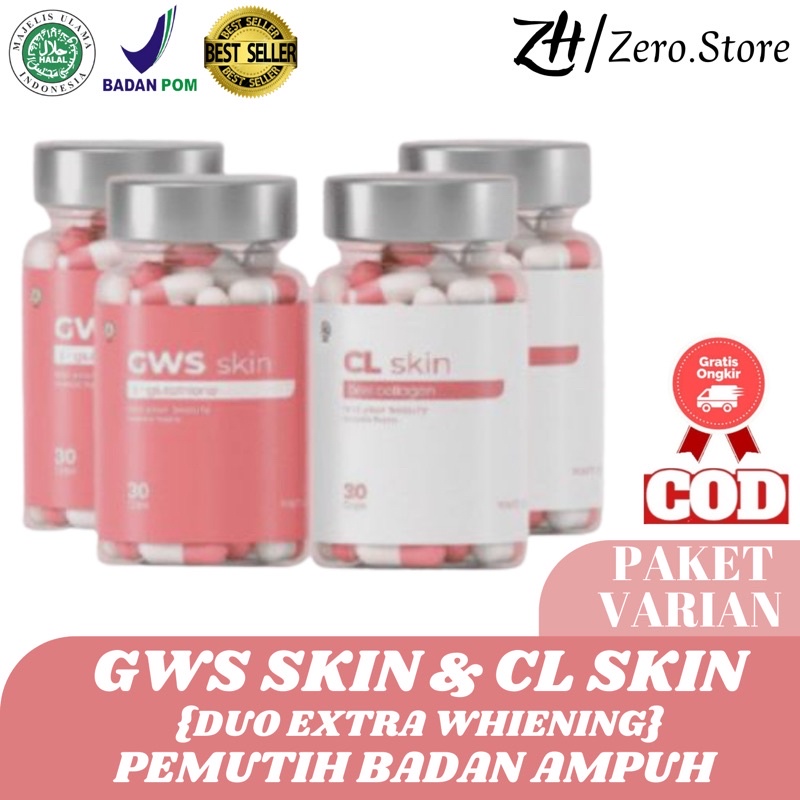 Glutaindo Skin Whitening Perawatan Pemutih Kulit Seluruh Tubuh. CL Health dan GWS Health