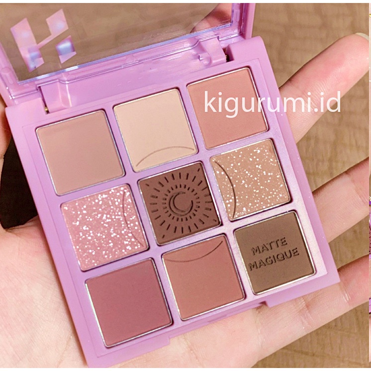 DIKALU Eyeshadow Matte Magique Palet Waterproof Gliiter Eyeshadow Ungu Pallete