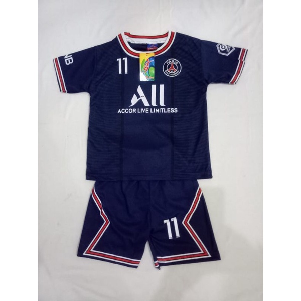 Jersey Kids PSG Navy 2021/2022 /Setelan Bola Anak / Jersey bola anak terbaru / Jersey PSG Navy