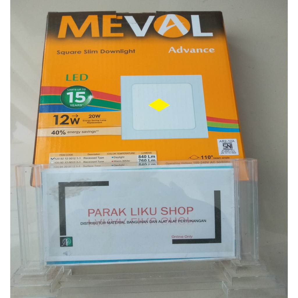 LAMPU PLAFON PANEL DOWLIGHT  DOWN LIGHT MEVAL KOTAK DAN BUNDAR  6 WATT - 12 WATT - 15 WATT - 18 WATT