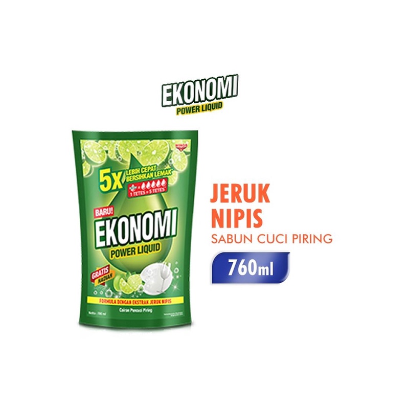 ekonomi power liquid /sabun pencuci piring 780ml