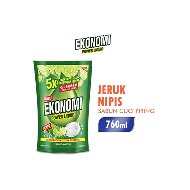 ekonomi power liquid /sabun pencuci piring 780ml