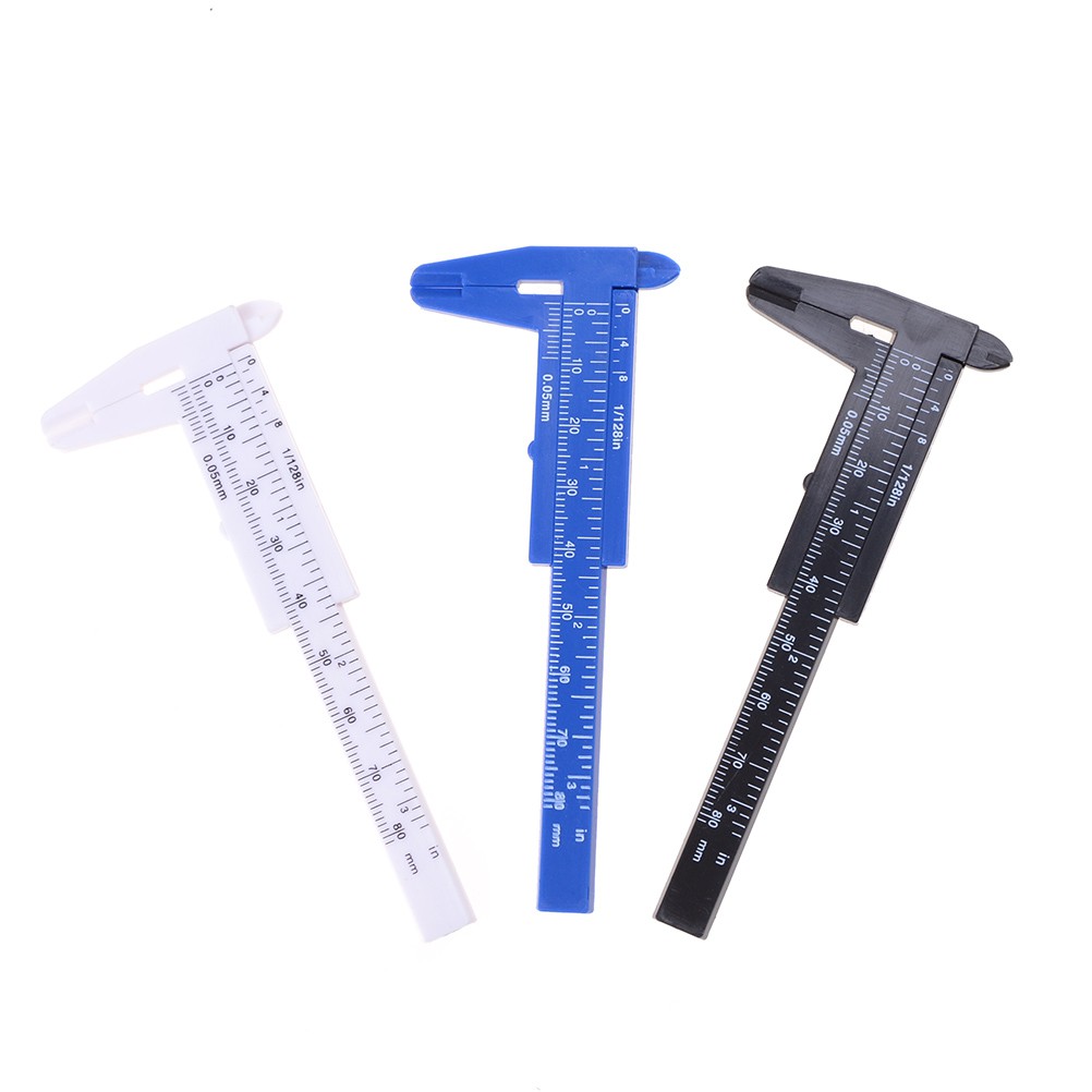 【XO*COD】80mm Mini Plastic Student Sliding Vernier Caliper Gauge Measurement Tool