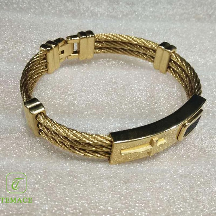 Gelang Titanium Rantai Dobel Plat Solop Baja Putih Pria Anti Karat Tidak Luntur