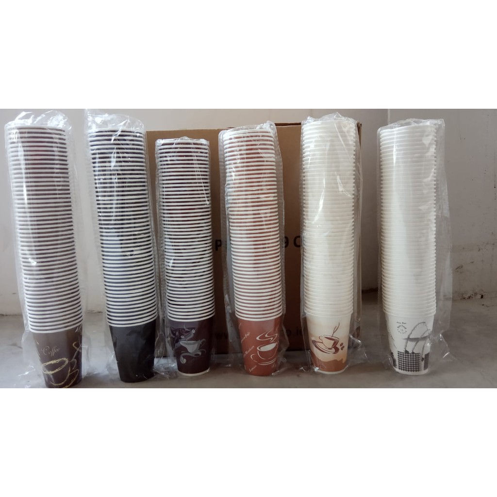 Jual Gelas Kertas Paper Cup Hot Cold Oz Pcs Shopee Indonesia