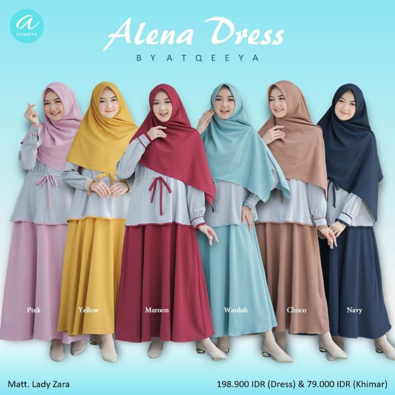 Gamis set hijab Alena Dress by Atqeeya