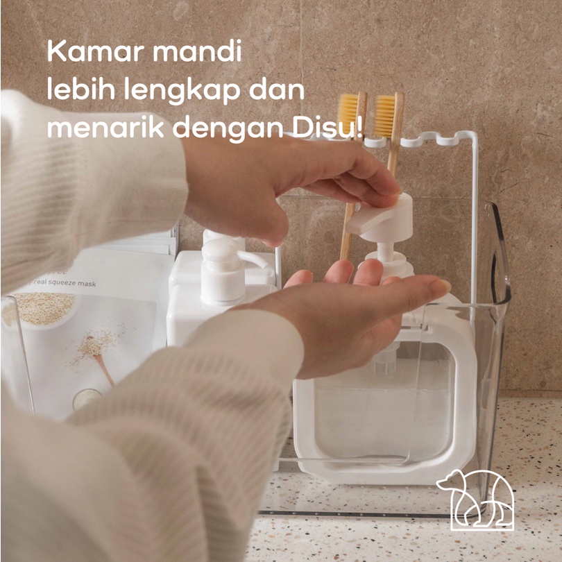 【IKONE】DISU Soap Dispenser Botol Refill Sabun Cair Cuci Tangan Piring 300ml Estetik Minimalis Korea Tempat Sabun Transparan Berkualitas Cantik