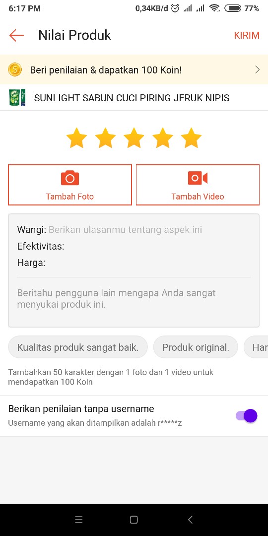 Sunlight Sabun Cuci Piring Jeruk Nipis