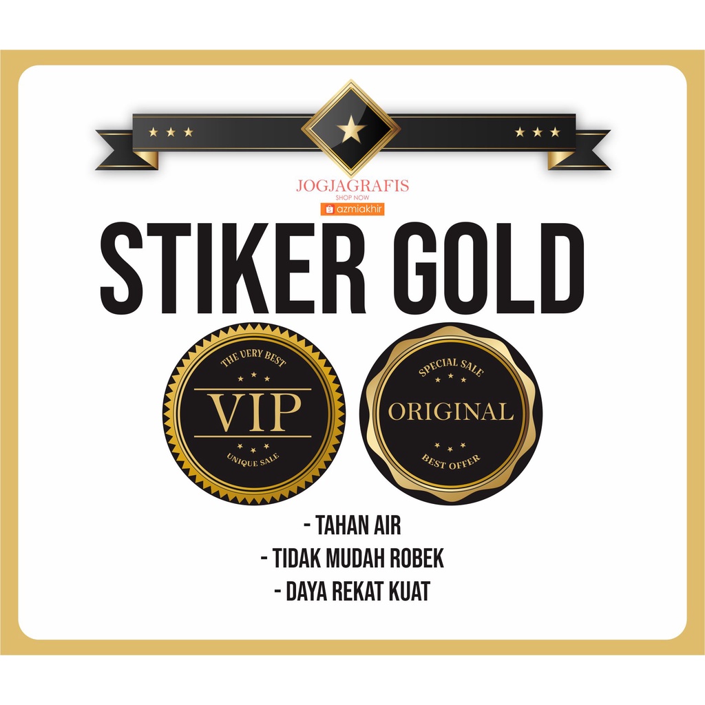 

Cetak Stiker GOLD A3+ (Print + Cutting) tanpa minimal order