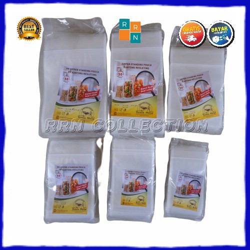 PLASTIK STANDING POUCH UKURAN 12x20/standing pouch bening/pouch plastik/pouch makanan plastik/pouch