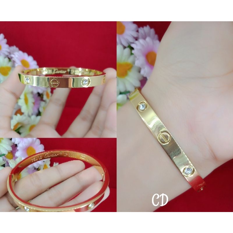 Gelang tangen emas muda kadar 50% perhiasan/gelang tangan bangle emas muda kadar rendah