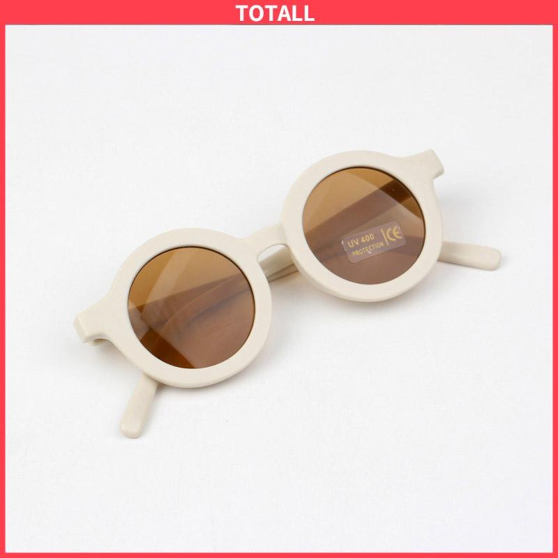 COD Kacamata Hitam Anak Matte Bingkai Bulat Trendi Retro Cute Clear Vision-Totall