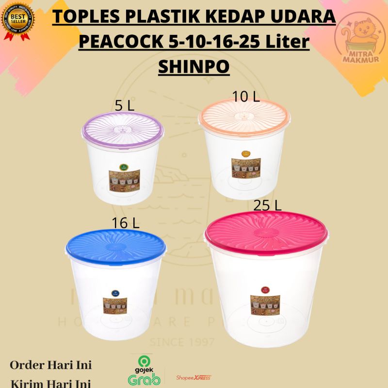 NEW!! SHINPO - TOPLES PLASTIK KUE KERING KEDAP UDARA / TOPLES 5-10-16-25 LITER