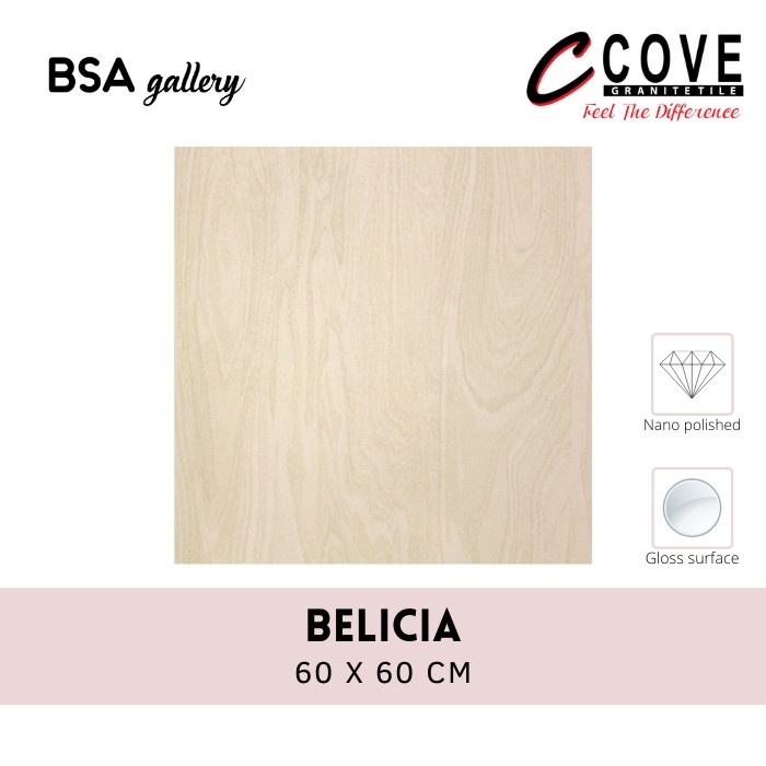 GRANITE COVE 60X60 BELICIA / GRANITE TILE CORAK KAYU NANO POLISHED