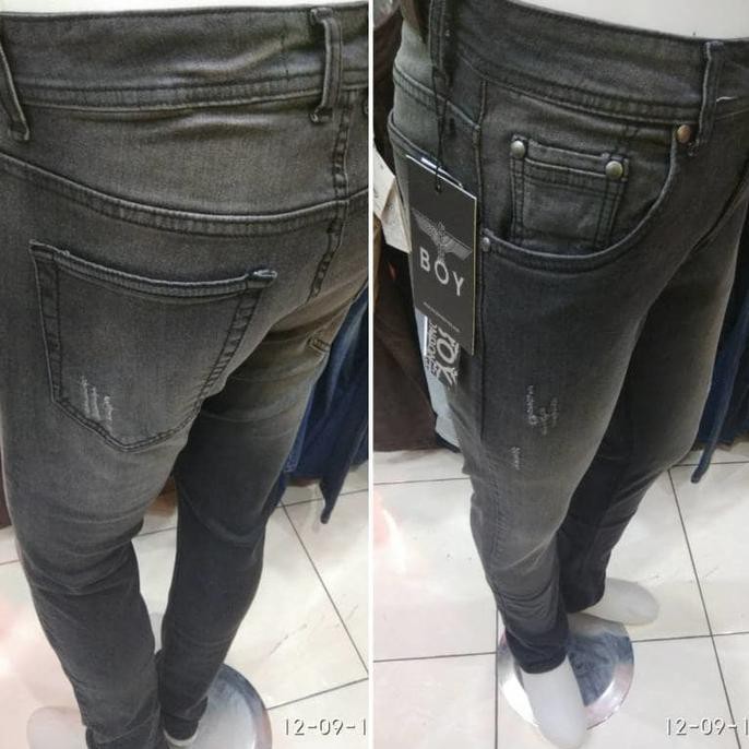 New Product Celana Jeans Panjang Pria Ripped Hitam Mangky Boylondon Premium Hq Free Ongkir
