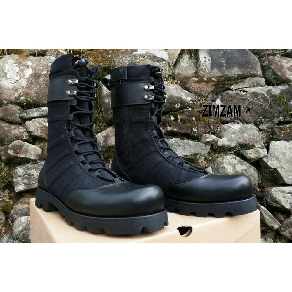PROMO ZIMZAM SEPATU PDL NINJA KULIT ASLI DOFF SOL RADIAL BOOTS SAFETY MURAH TERLARIS