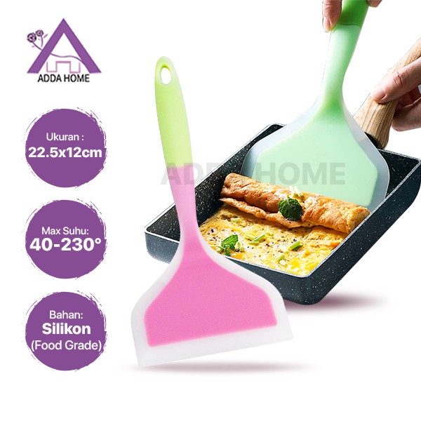 Adda Home - Spatula Masak Tamagoyaki Steak Bahan Silikon Warna Shabby