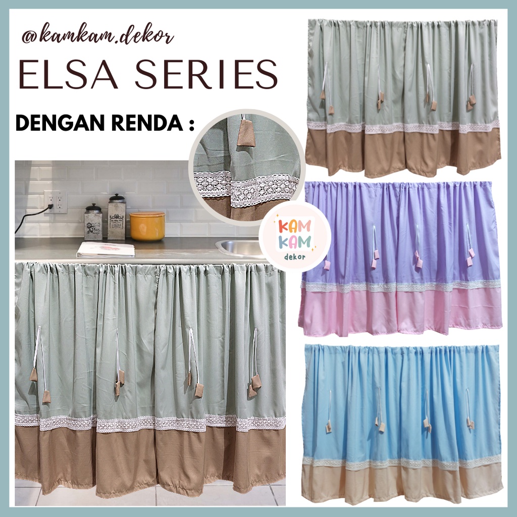 GORDEN KOLONG DAPUR POLOS PASTEL / HORDENG KOLONG DAPUR PASTEL / TIRAI DAPUR KOLONG MINIMALIS