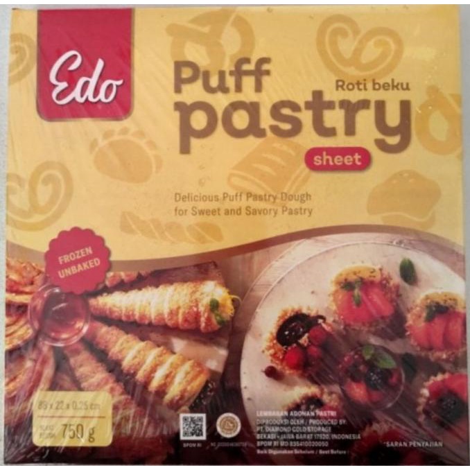 

Edo Puff Pastry Sheet 750gram - Gosend/Grab Only