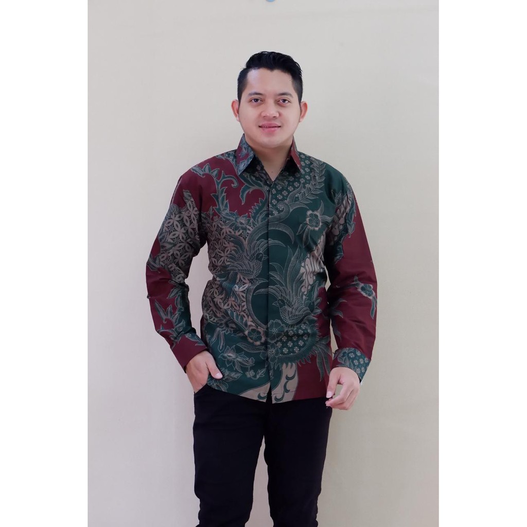 12 MOTIF TERBARU BAJU kemeja batik pria lengan panjang terbaru ORIGINAL  PENDEK modern PREMIUM 31