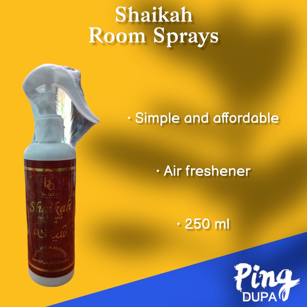 Pengharum Ruangan SHAIKAH Fragrance Room Sprays for a fresh space no Alcohol 250ml Kualitas Original