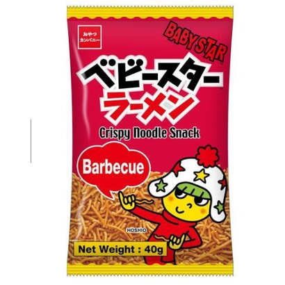 

Oyatsu Baby Star Cripy Noodle Snack Barbercue 40g