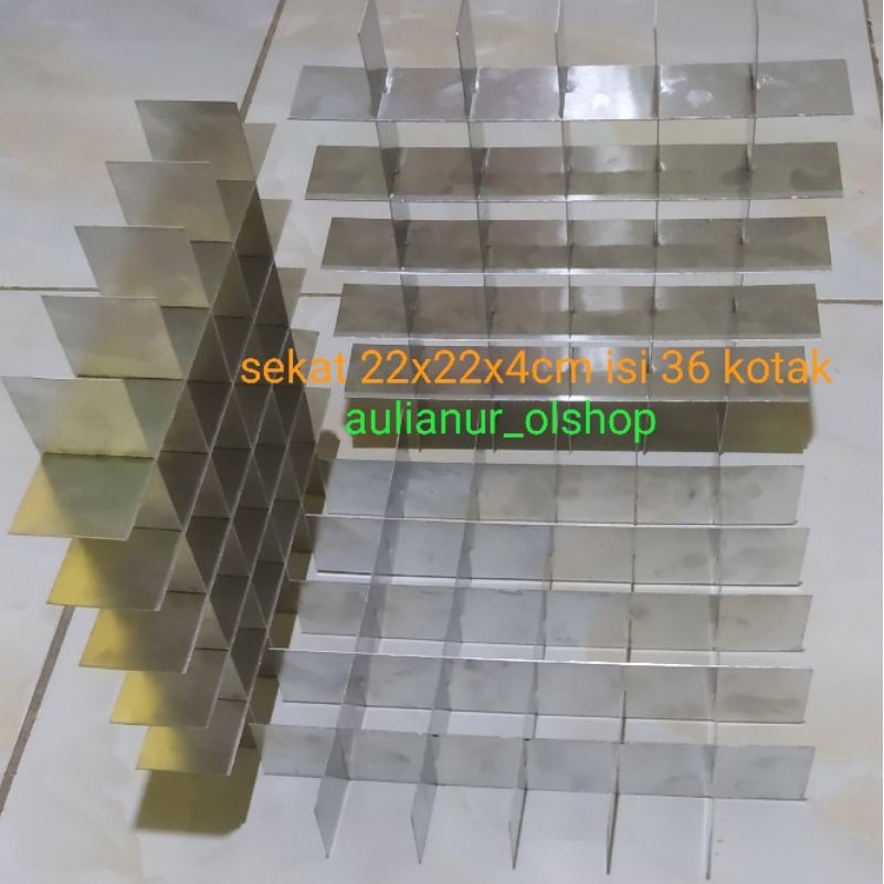 sekat loyang brownies 22x22 / sekat loyang kue 22x22 / isi 36 kotak