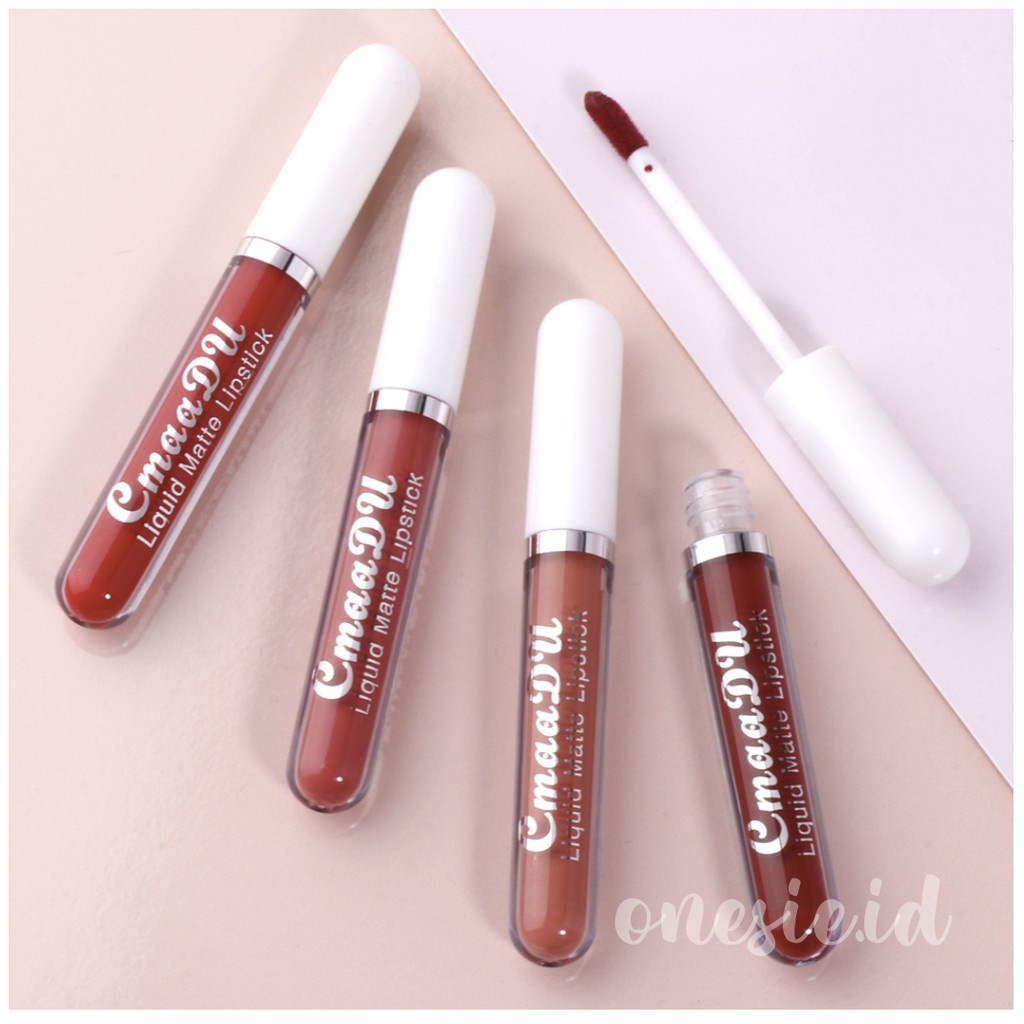 CMAADU Lipstik 18 Ultra Chic Liquid Matte Waterproof Long Lasting Mampu Menutupi Area Bibir Yang Gelap XX007