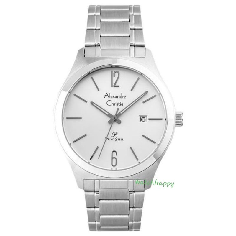 Alexandre Christie AC 1009 MD AC1009 MD 1009 MD 1009MD Mens Watch Full Silver White Dial Original