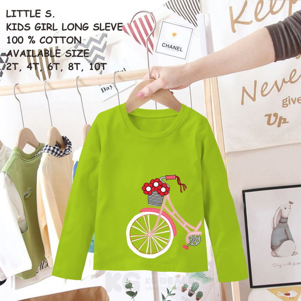 kaos panjang anak perempuan USIA 2-7 TAHUN branded-7