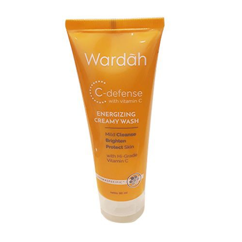 100 ml -- Wardah C-Defense Energizing Creamy Wash ~ sabun cuci muka wardah c defence