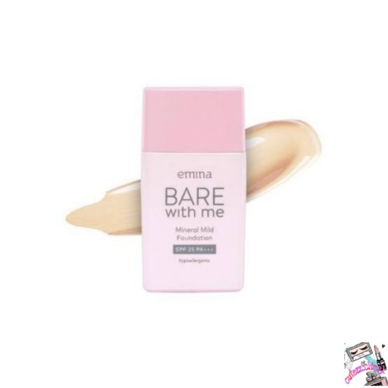 ☃️Cutezz_Ching1☃️Emina Bare With Me Mineral Mild Foundation 30ml