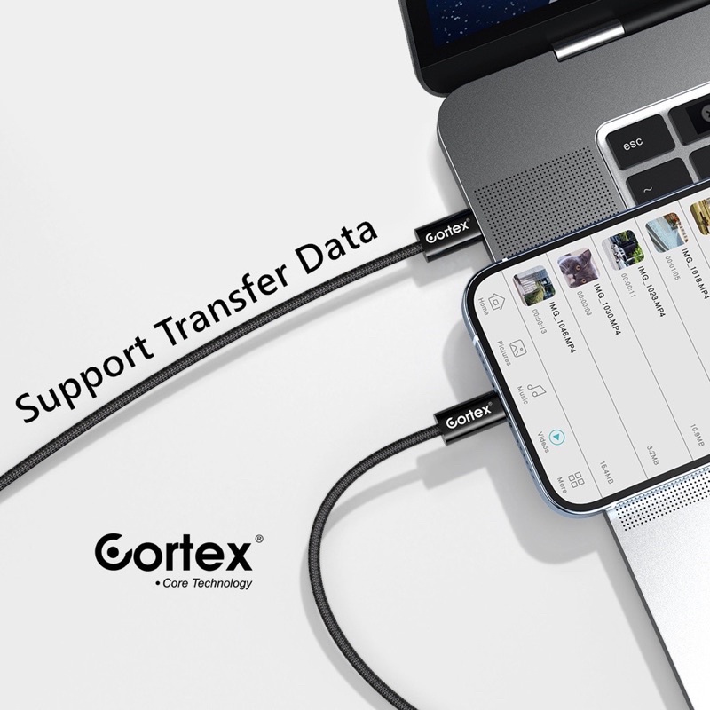 Cortex MA-C94A Kabel Data USB-C To Lightning Charger TYPE-C PD Fast Charging 1Meter