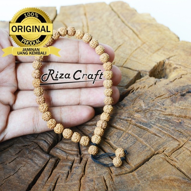 Gelang Tasbih Pria Wanita Biji Jenitri Genitri Rudrakhsa Asli 33 Butir