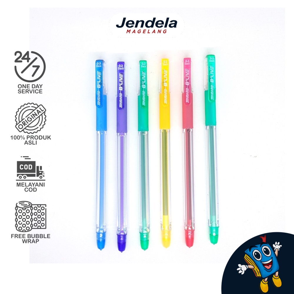 

Standard Pen - Blive 0.3mm Tinta Hitam Atk Harga Satuan