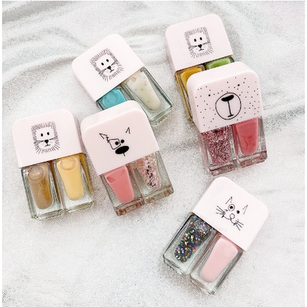 F1019 Korean Nail Polish 2 in 1 / Kutek Kuku Fashion / Cat Kuku Wanita / Kutek 2 Warna