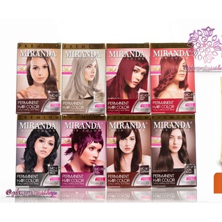 Image of ❤️Glamouroseshop❤️ Miranda Premium Hair Color Cream 30ml + Peroxide 30ml Cat Rambut Miranda Pastel
