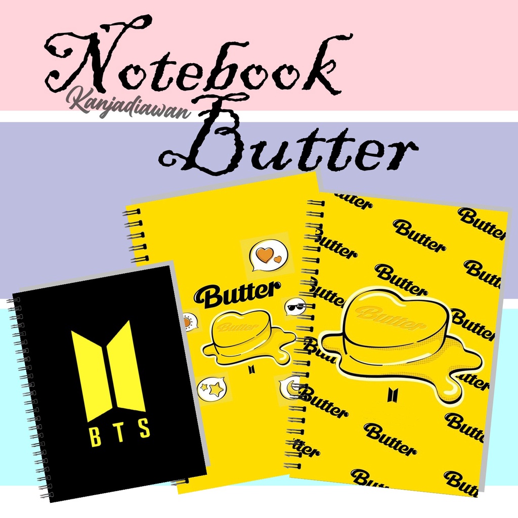 

Notebook Spiral aesthetic BTS Butter Buku Kpop