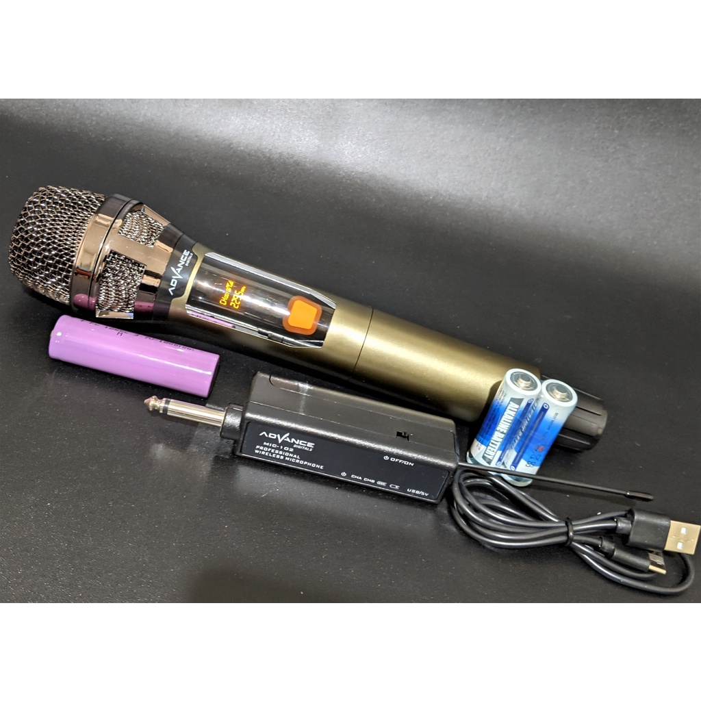 Microphone Wireless Profesional Advance 101 / 102 / 103 / 104 Mic Wireless Bisa Semua Speaker Original MIC-101 Vocal Karaoke