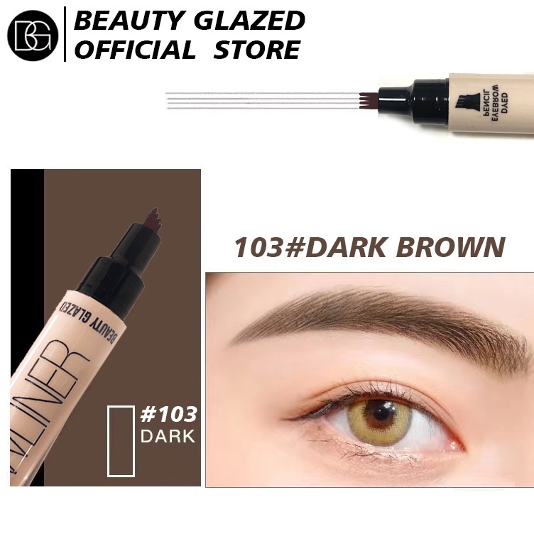 Beauty Glazed Browliner 2IN1 Double Head Eyebrow And Eyeliner Beauty Glazed Eyebrow Beauty Glazed Eyeliner Beauty Glazed