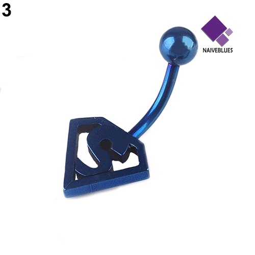 Naiveblue Anting Tindik Perut / Tubuh Bentuk Kelelawar Bahan Stainless Steel Untuk Wanita