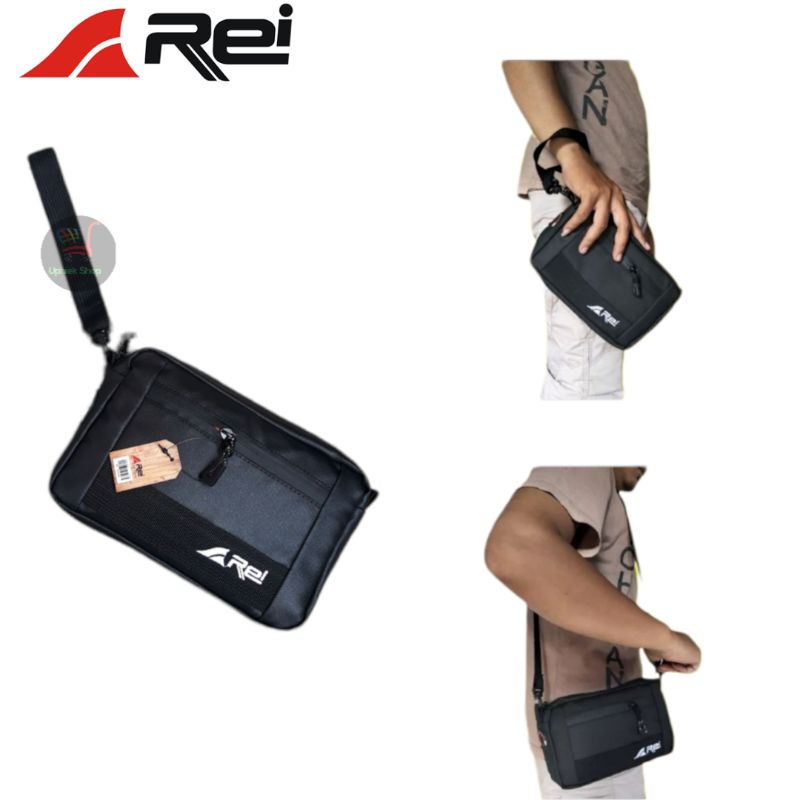 Clutch Pria Hand Bag Pria Wanita AREI Anti Air Pouch Tas Tangan Tas Selempang Pria Rei Noris Waterproof Premium Murah