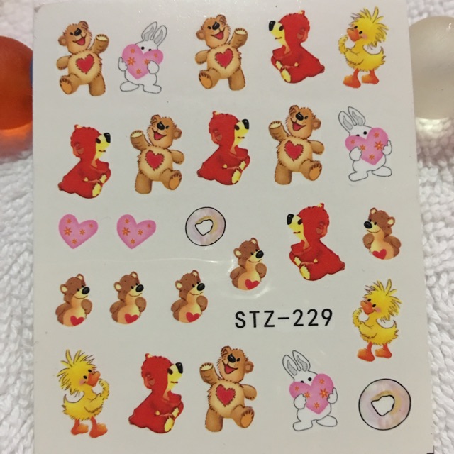 Water decal nail art stickers