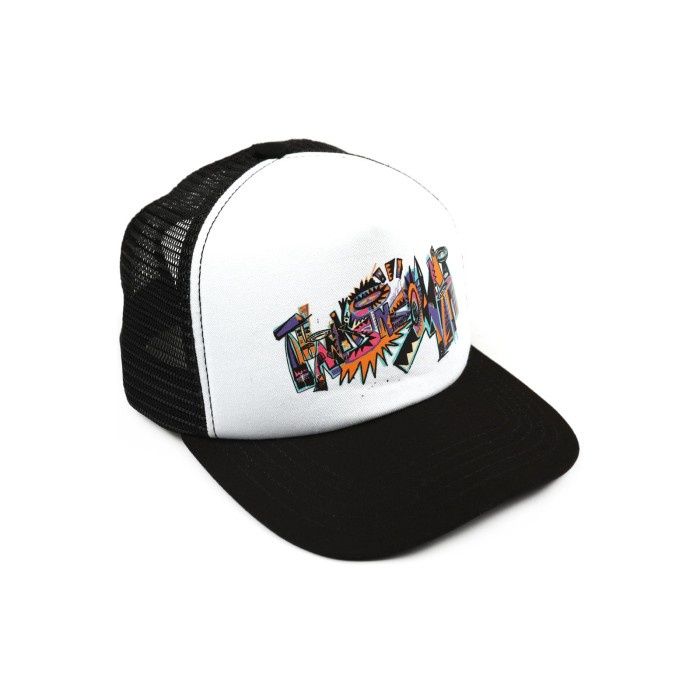 Diskon Trucker Hat Alipjon X Thanksinsomnia "T War" Black White