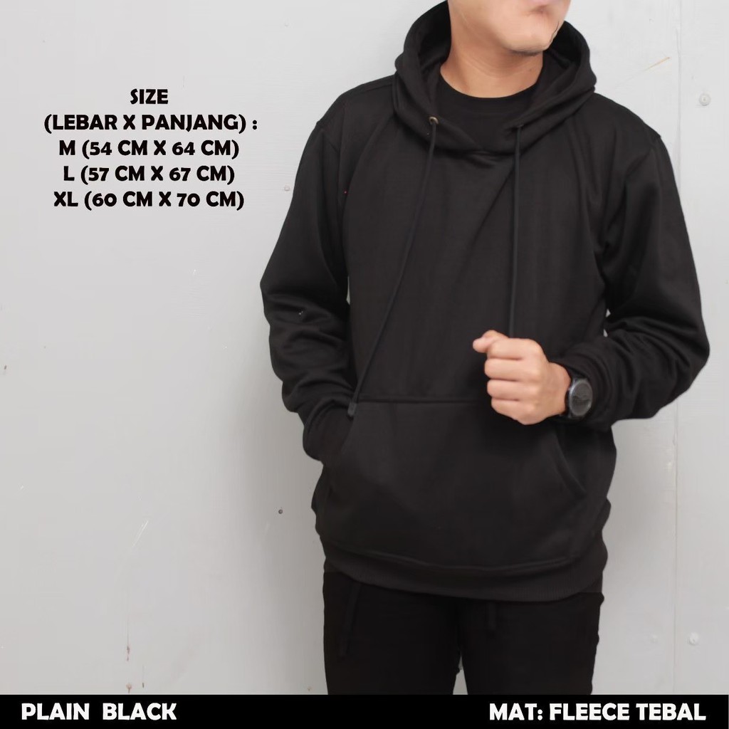 Hoodie Sweater Polos size M, L, XL, XXL Jaket tebal bayar ditempat