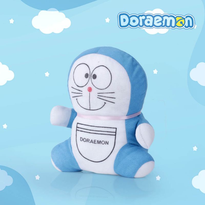 Boneka Doraemon Biru Putih Berlabel SNI Tinggi 30 cm Bahan Premium | Boneka Cantik Lucu Lembut Ditangan Bahan Velboa Berkualitas